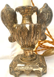 19th-Century Carved and Silver-gilt Urn Table Lamps, Pair