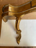 1930s Florentine Gilt & Carved Wood Console w/Filigree. A drawer.