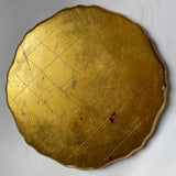 Round Florentine Painted and Parcel-gilt Green Tray