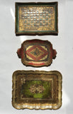 Three Painted and Parcel-gilt Small Florentine Trays   *FREE SHIPPING*