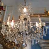 Italian Crystal and Glass Chandelier