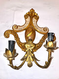 Italian Painted & Parcel-gilt 2-arm Sconce