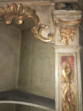 19th-Century Italian Parcel-Gilt Corner Cabinets