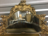 Late 19th-C Italian Carved and Gilt Buffer Mirror