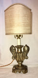19th-Century Carved and Silver-gilt Urn Table Lamps, Pair
