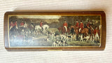 Small Wooden Cigarette Box w/Hunting Scene