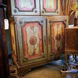 19th-C Italian Carved & Painted Altar Cabinet