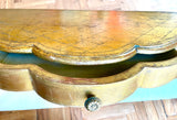 1930s Florentine Gilt & Carved Wood Console w/Filigree. A drawer.