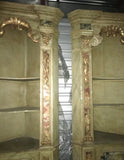 19th-Century Italian Parcel-Gilt Corner Cabinets