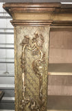 18th-Century Italian Painted & Silver Gilt Bookcase