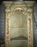 19th-Century Italian Parcel-Gilt Corner Cabinets