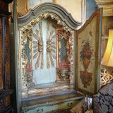 19th-C Italian Carved & Painted Altar Cabinet