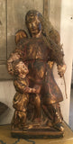 18th-Century Spanish Carved Wood Statue of Tobias and the Angel