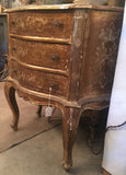 1940s Italian Florentine 3-drawer Parcel-gilt Chest