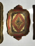 Three Painted and Parcel-gilt Small Florentine Trays   *FREE SHIPPING*