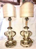 19th-Century Italian Parcel-gilt Fragment Table Lamps, Pair