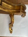 1930s Florentine Gilt & Carved Wood Console w/Filigree. A drawer.