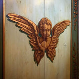 19th-C Italian Carved & Painted Altar Cabinet