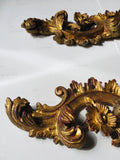 Italian 1930s Carved and Gilt Sconces, Pair