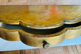 1930s Florentine Gilt & Carved Wood Console w/Filigree. A drawer.