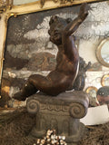 19th-Century Italian Carved Wood Putto