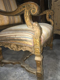 Italian Carved and Gilt Throne