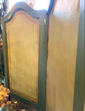 19th- Century Italian Painted Canvas Three-panel Folding Screen With Neoclassical Motifs